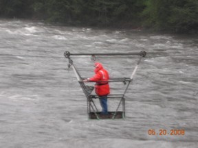 NF Clearwater River near Canyon Ranger Station ID - USGS file photo - high flows May 2008